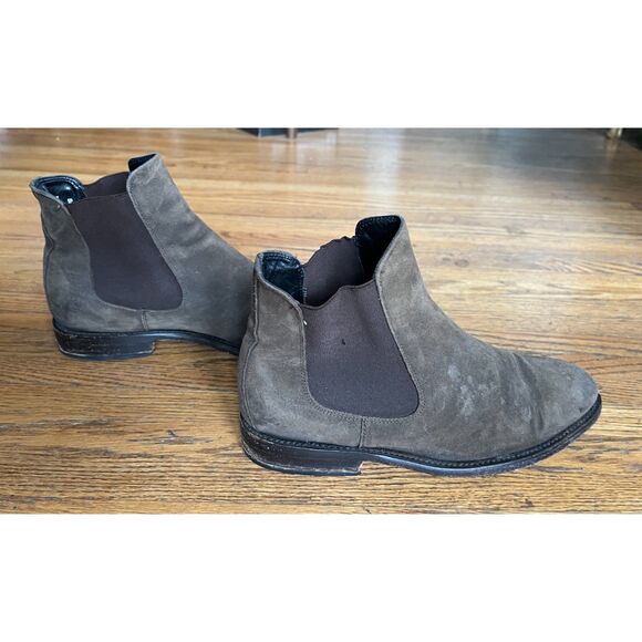 THURSDAY Brown Suede Pull On Duke Chelsea Boots Shoes  Mens Size 8 - Picture 4 of 10
